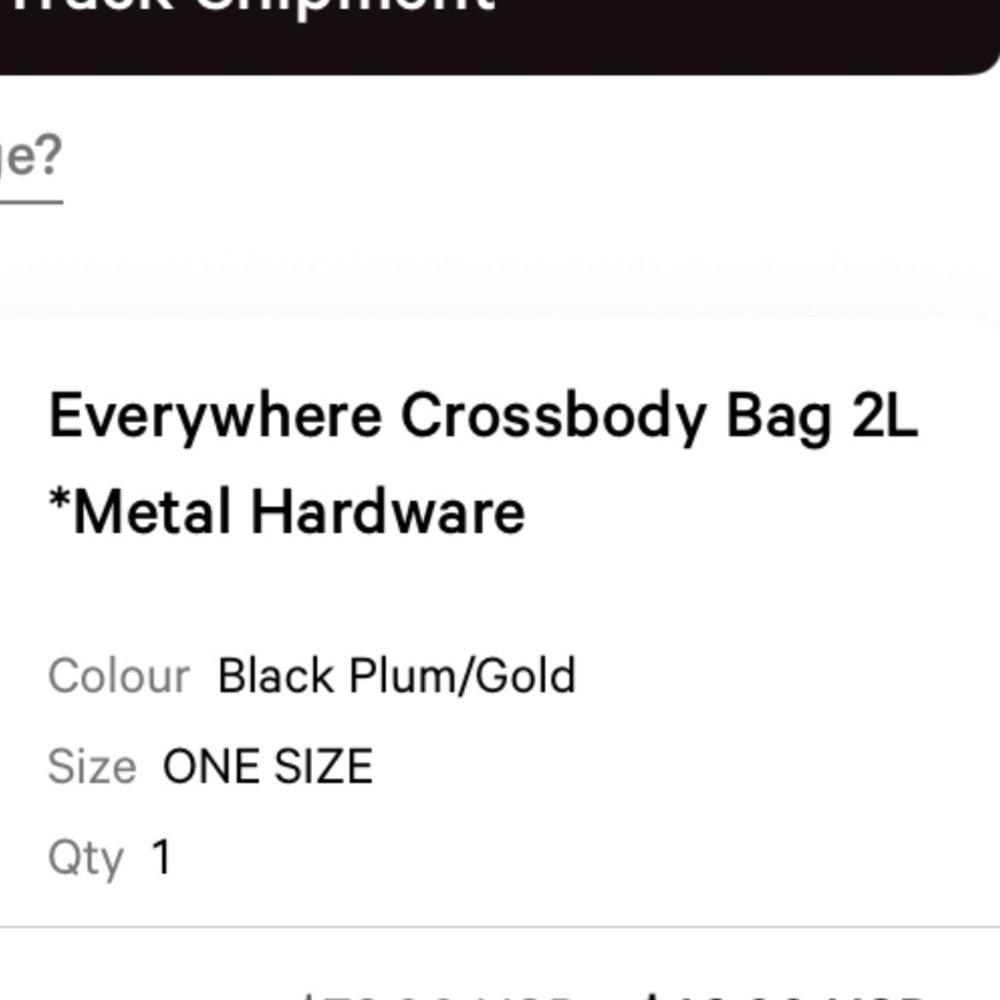 lululemon athletica Everywhere Crossbody Bag 2L in Black Plum and Gold - Picture 5 of 5